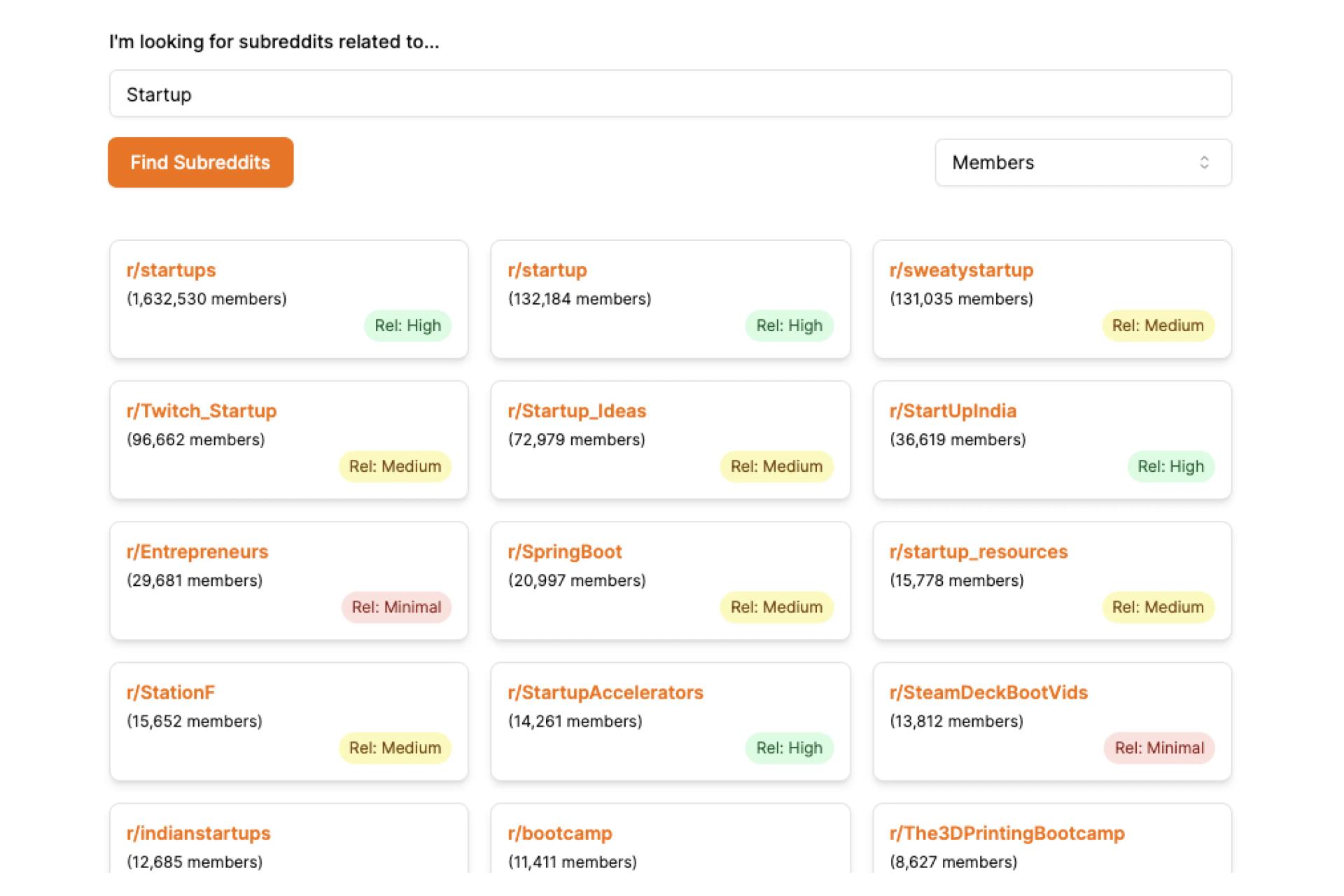 AI Subreddit Finder