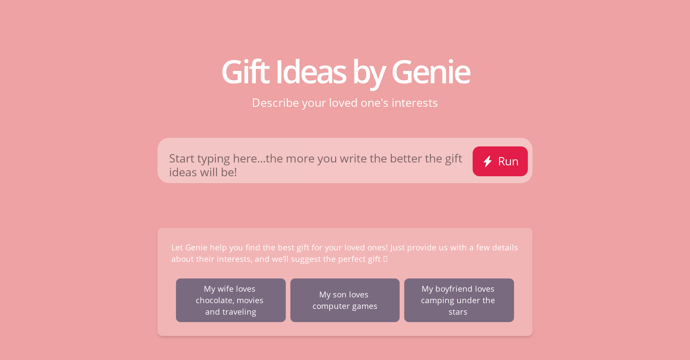 Gift Ideas by Genie