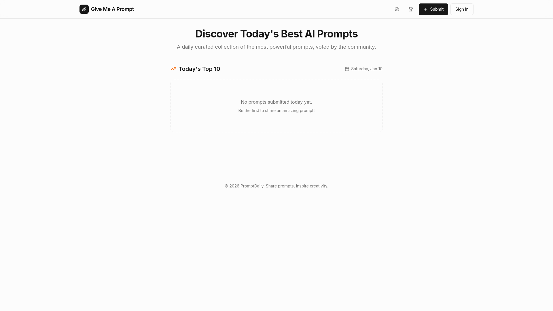 Give Me A Prompt