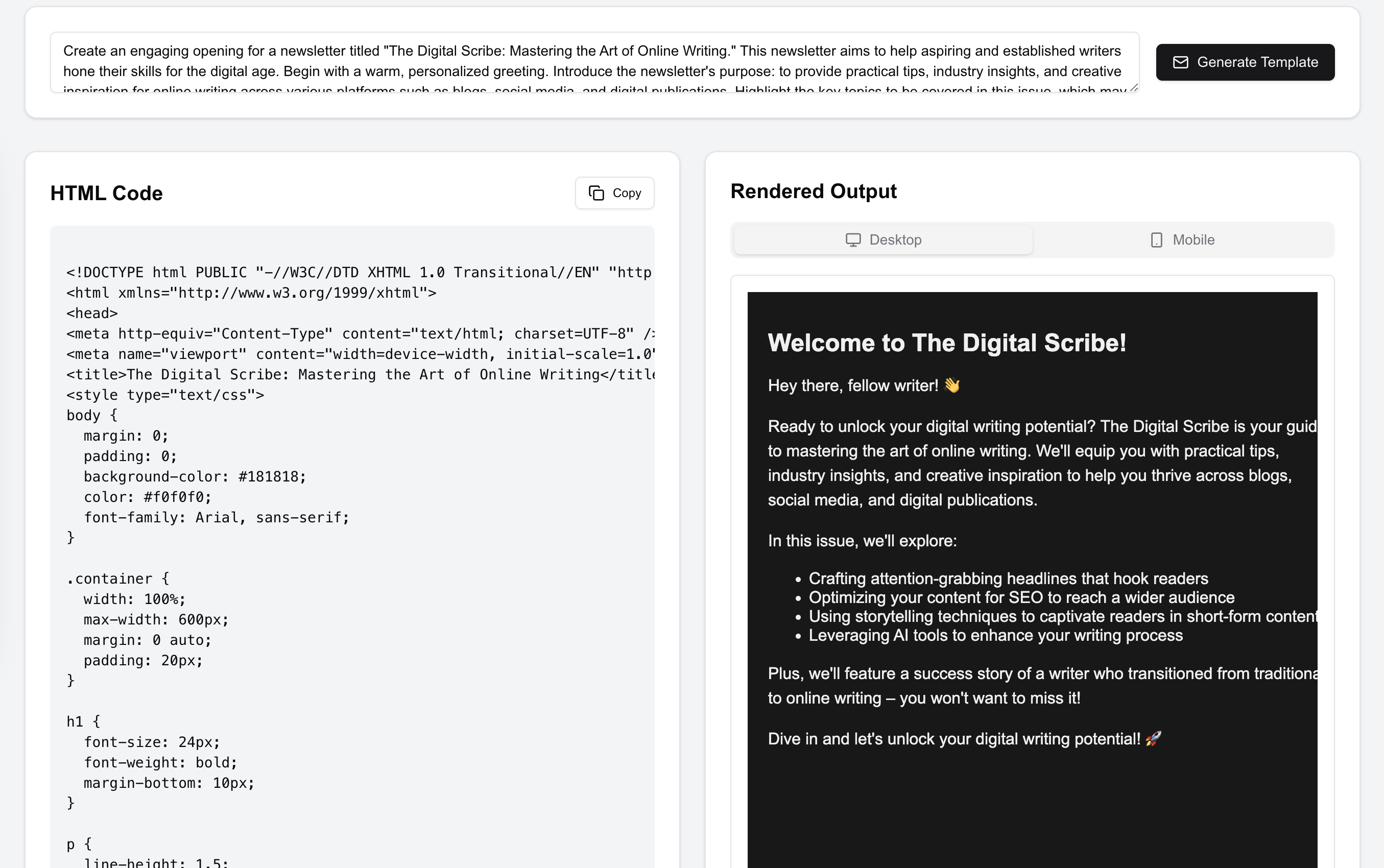 icon of HTML Email