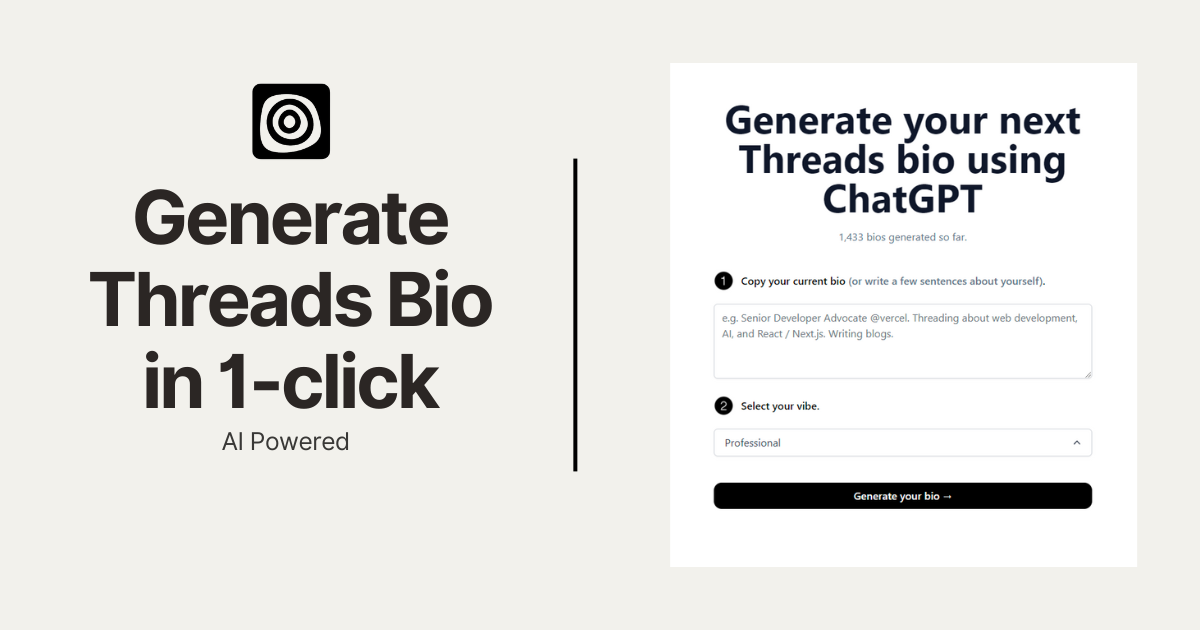 icon of Threads Bio Generator
