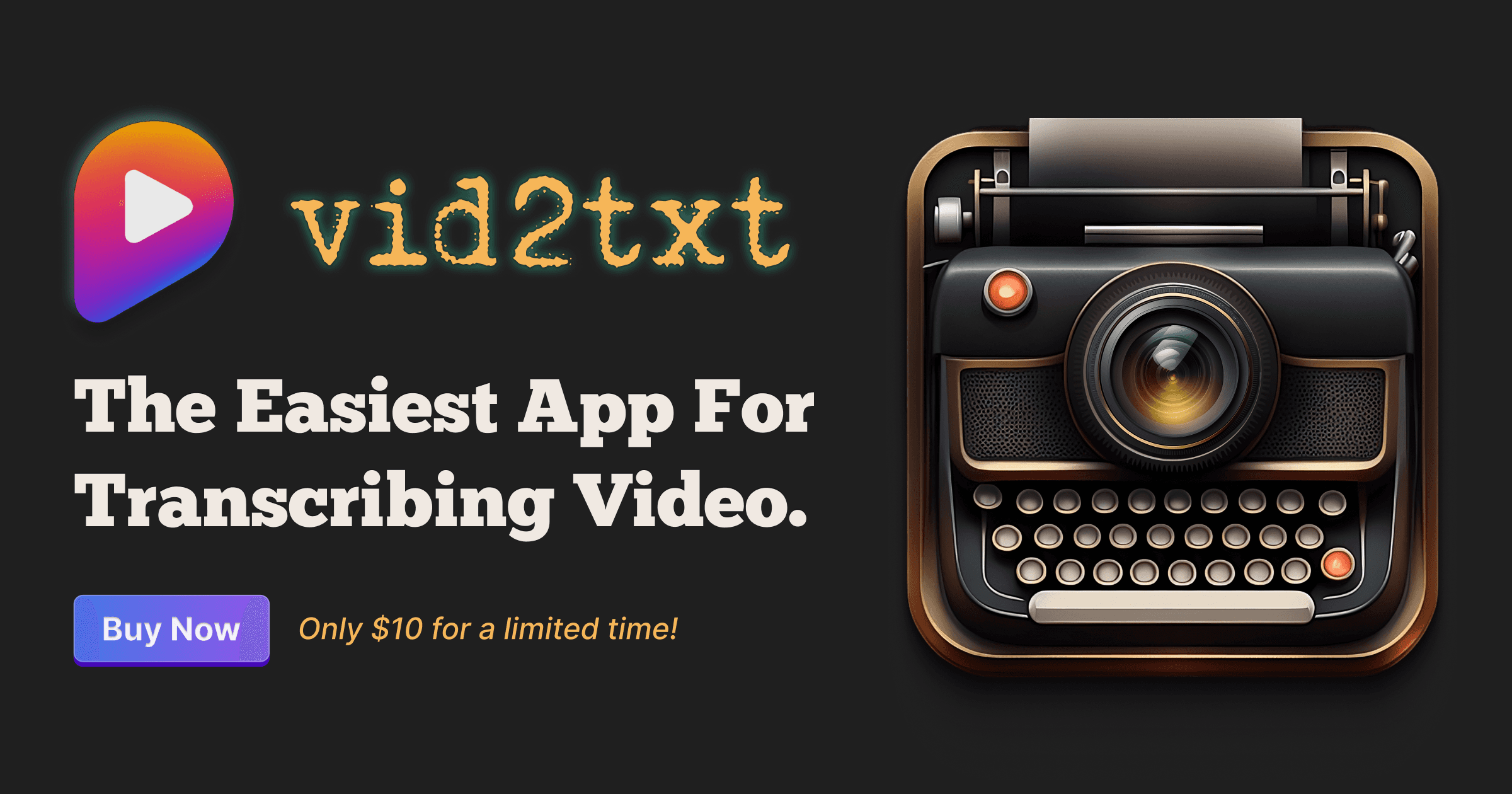 icon of vid2txt
