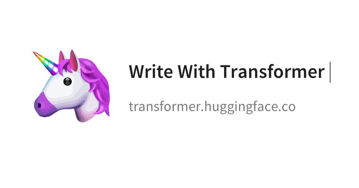 icon of Write With Transformer