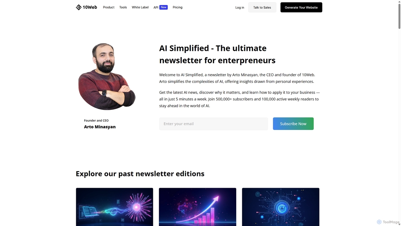 AI SImplified Newsletter for 10Web
