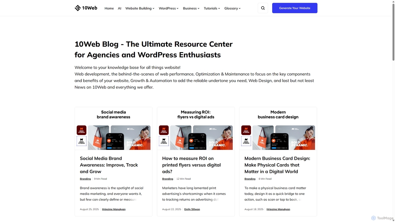 10Web Blog | All About AI, WordPress, and Doing Business for 10Web