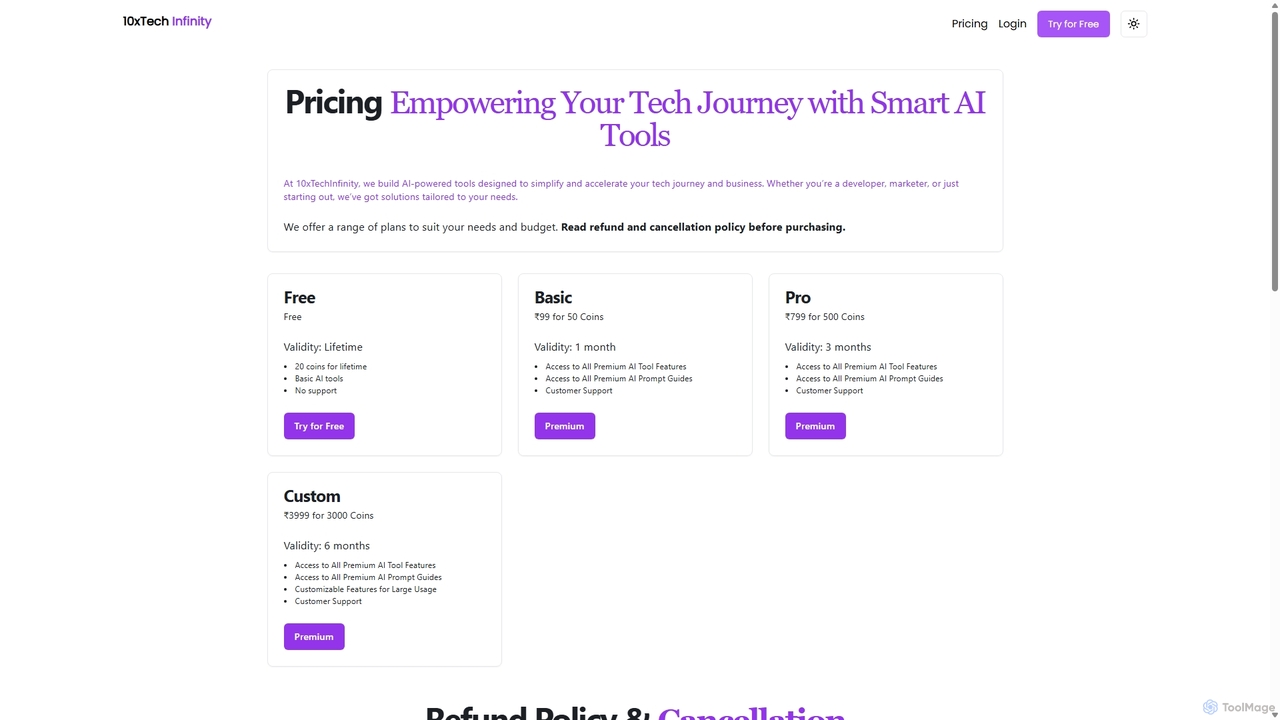 10x Tech Infinity | AI Tools and Prompts Guide for Small Businesses for 10xtechinfinity