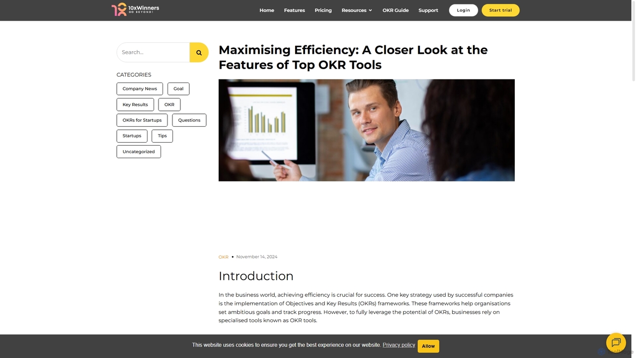 Maximising Efficiency: A Closer Look at the Features of Top OKR Tools | 10xWinners for 10xwinners