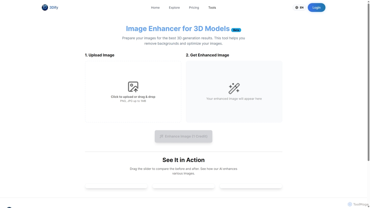 Image Enhancer for 3D Models | 3Dify for 3dify