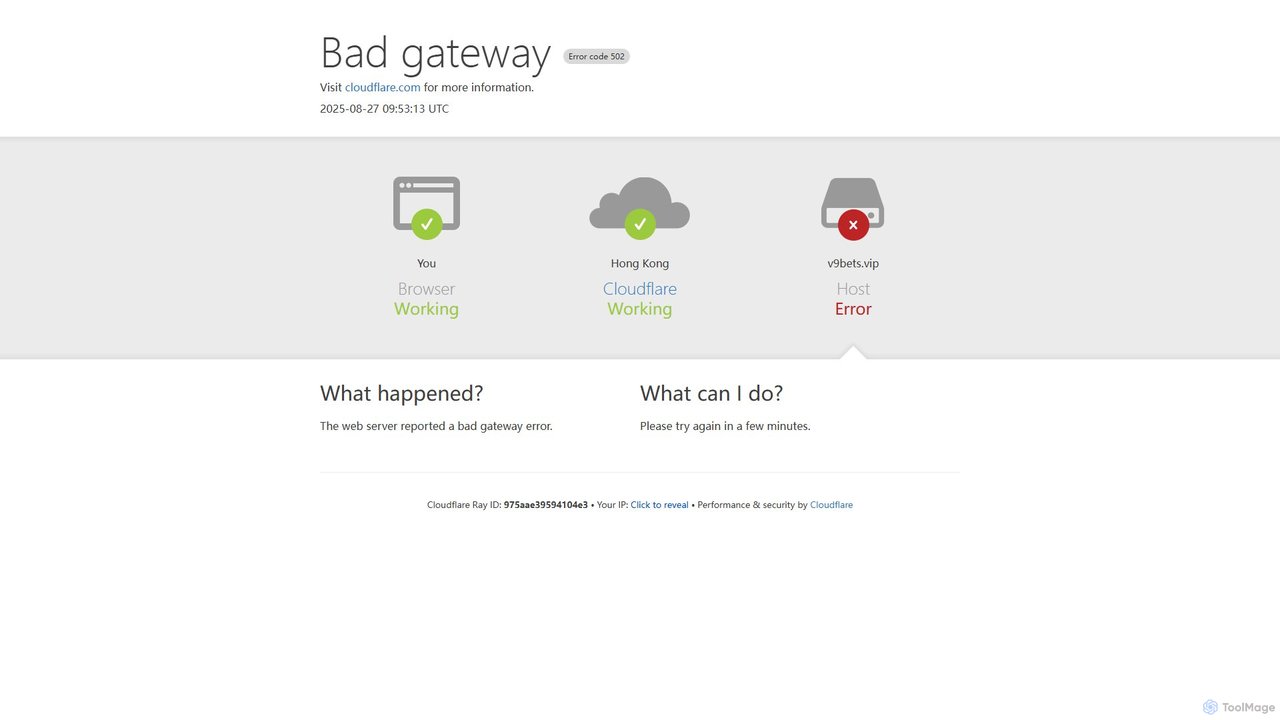 v9bets.vip | 502: Bad gateway for 7gc