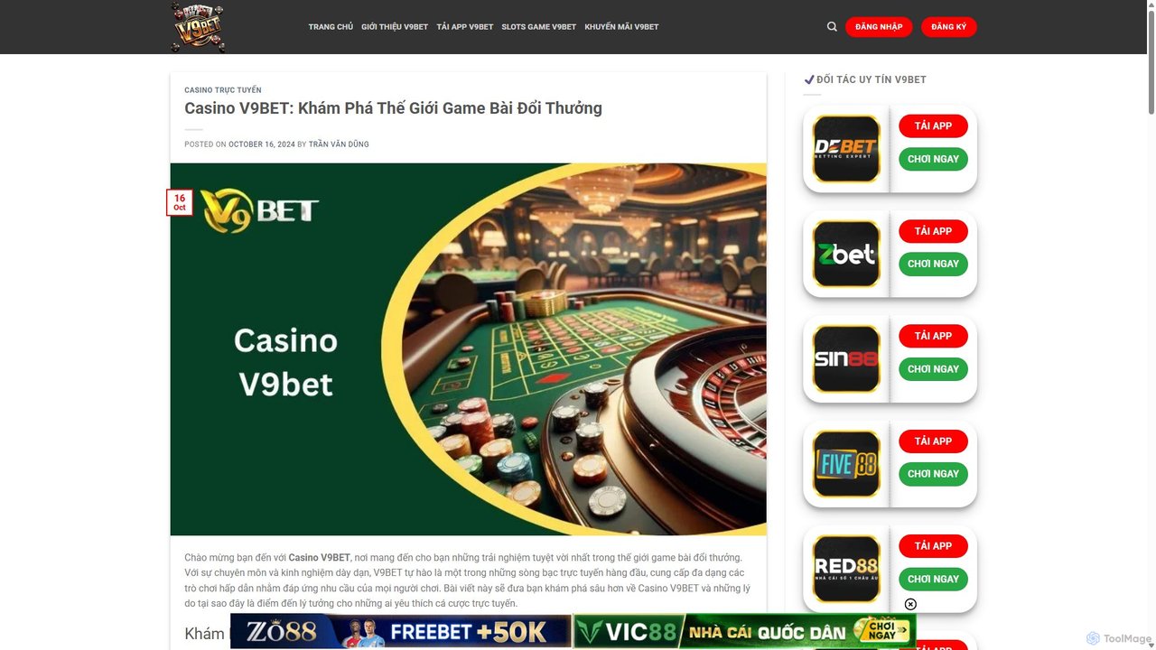 Casino V9BET: Khám Phá Thế Giới Game Bài Đổi Thưởng for 7gc