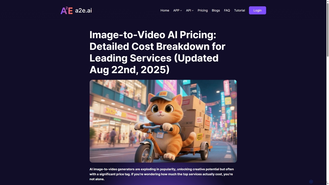 Image-to-Video AI Pricing: Detailed Cost Breakdown for Top SaaS for a2e.ai