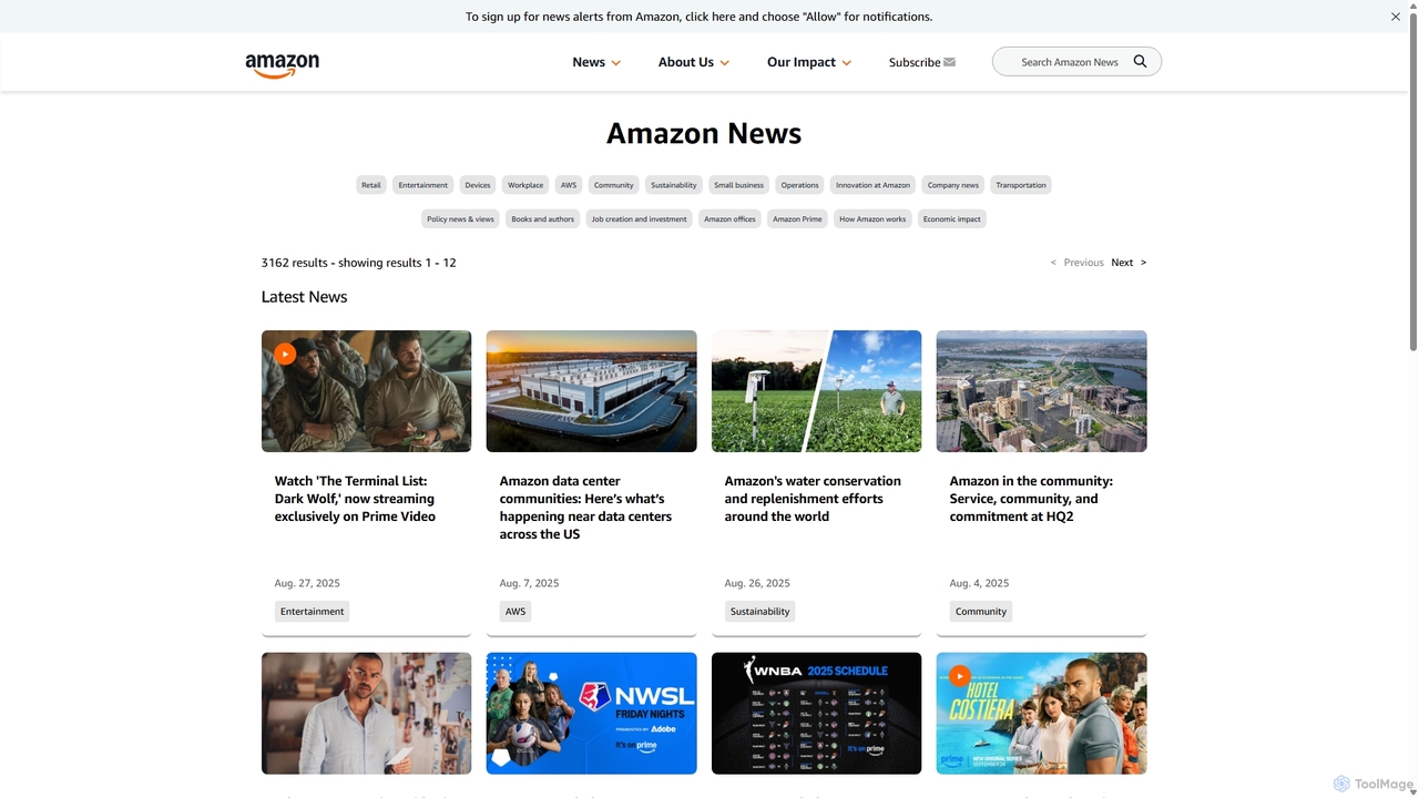Amazon News for Aboutamazon