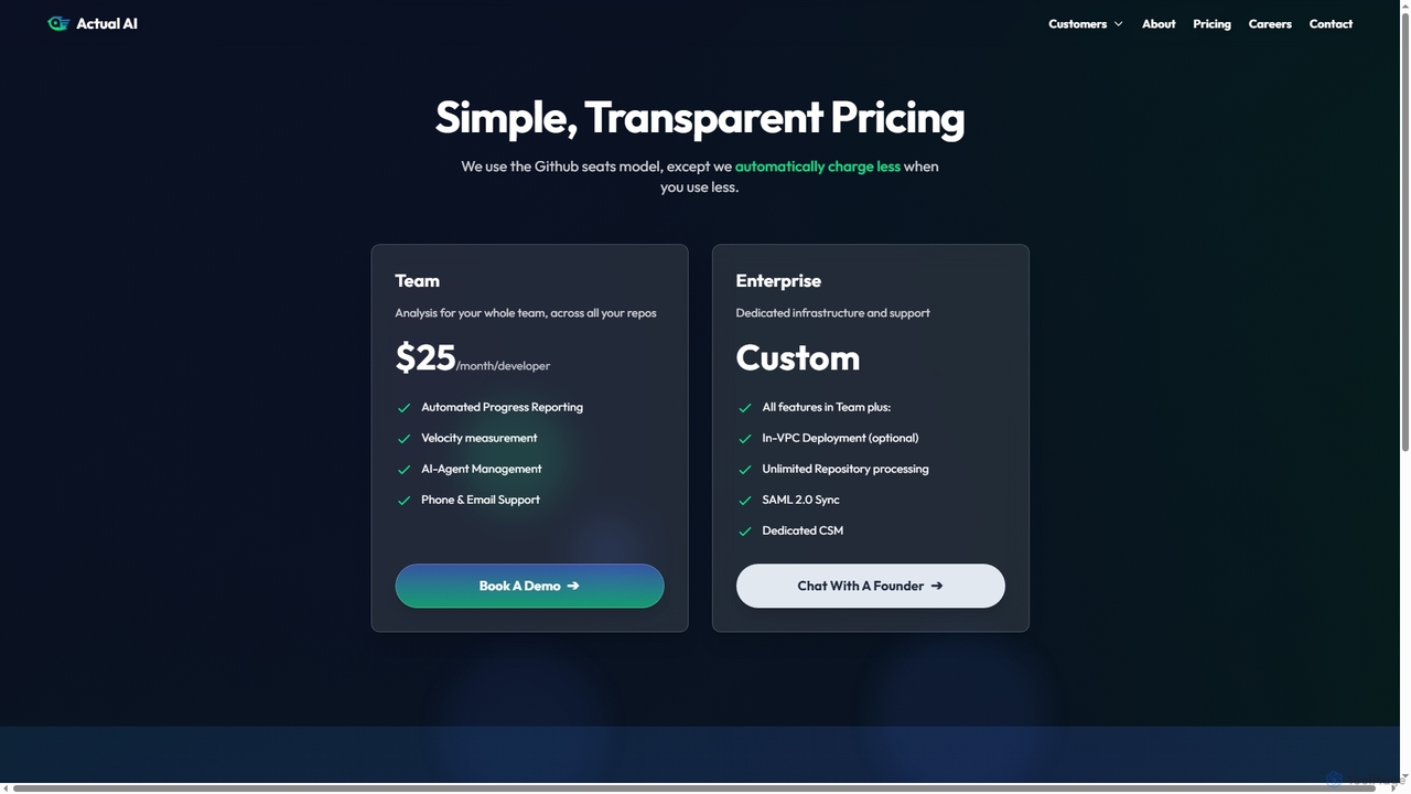 Pricing | Actual AI for Actual