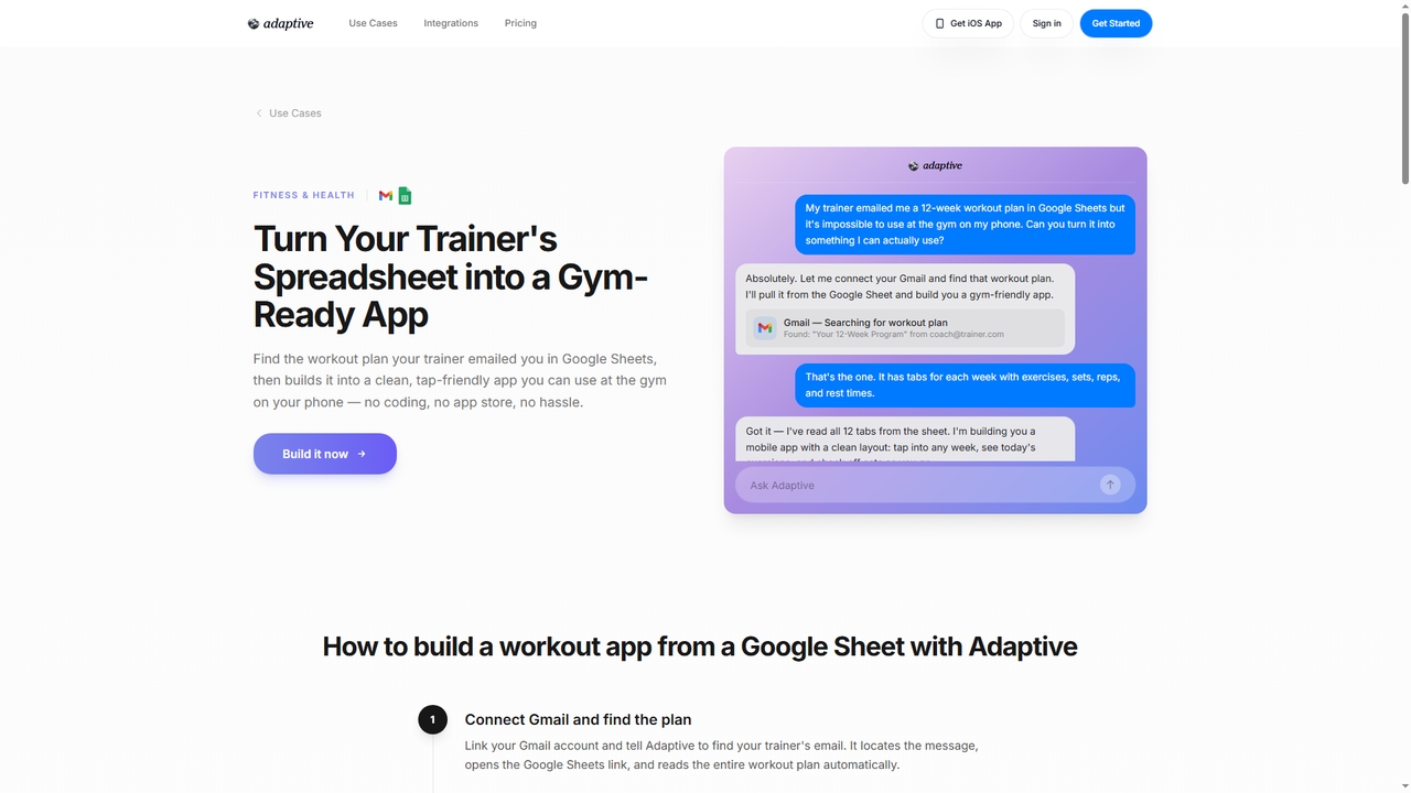 How to Turn a Google Sheets Workout Plan into a Mobile App | Adaptive for Adaptive