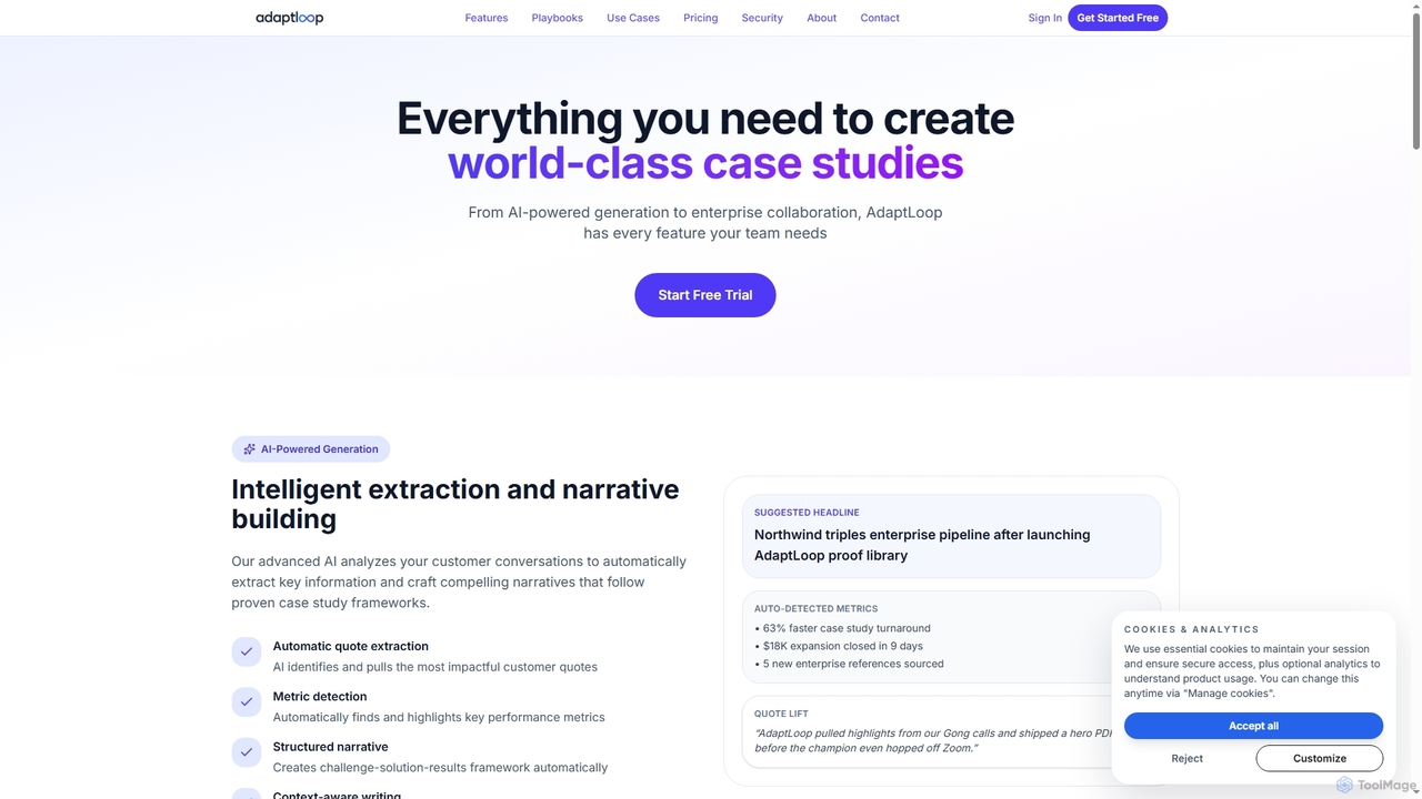 AdaptLoop - AI-Powered Case Study Builder for AdaptLoop
