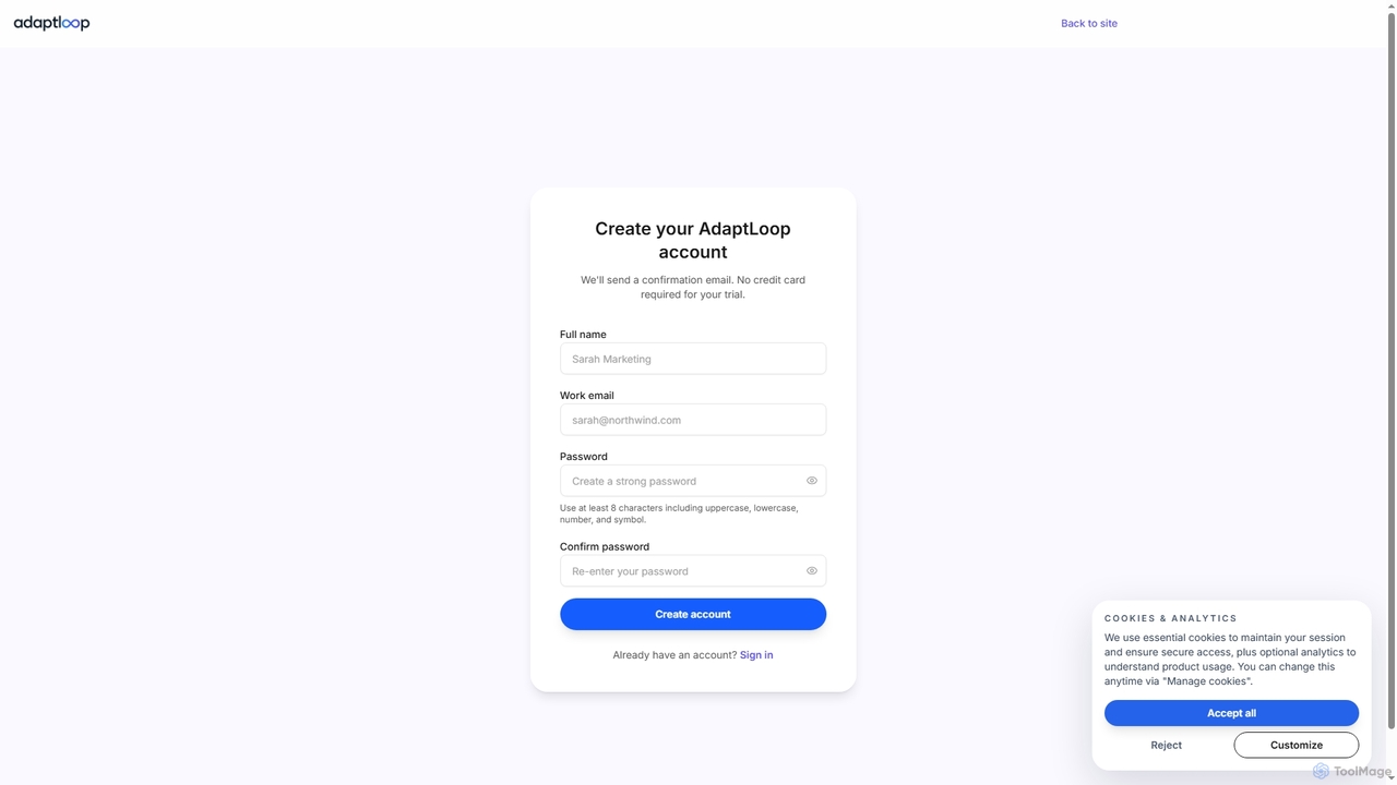 AdaptLoop | AI-Powered Case Study Builder for AdaptLoop