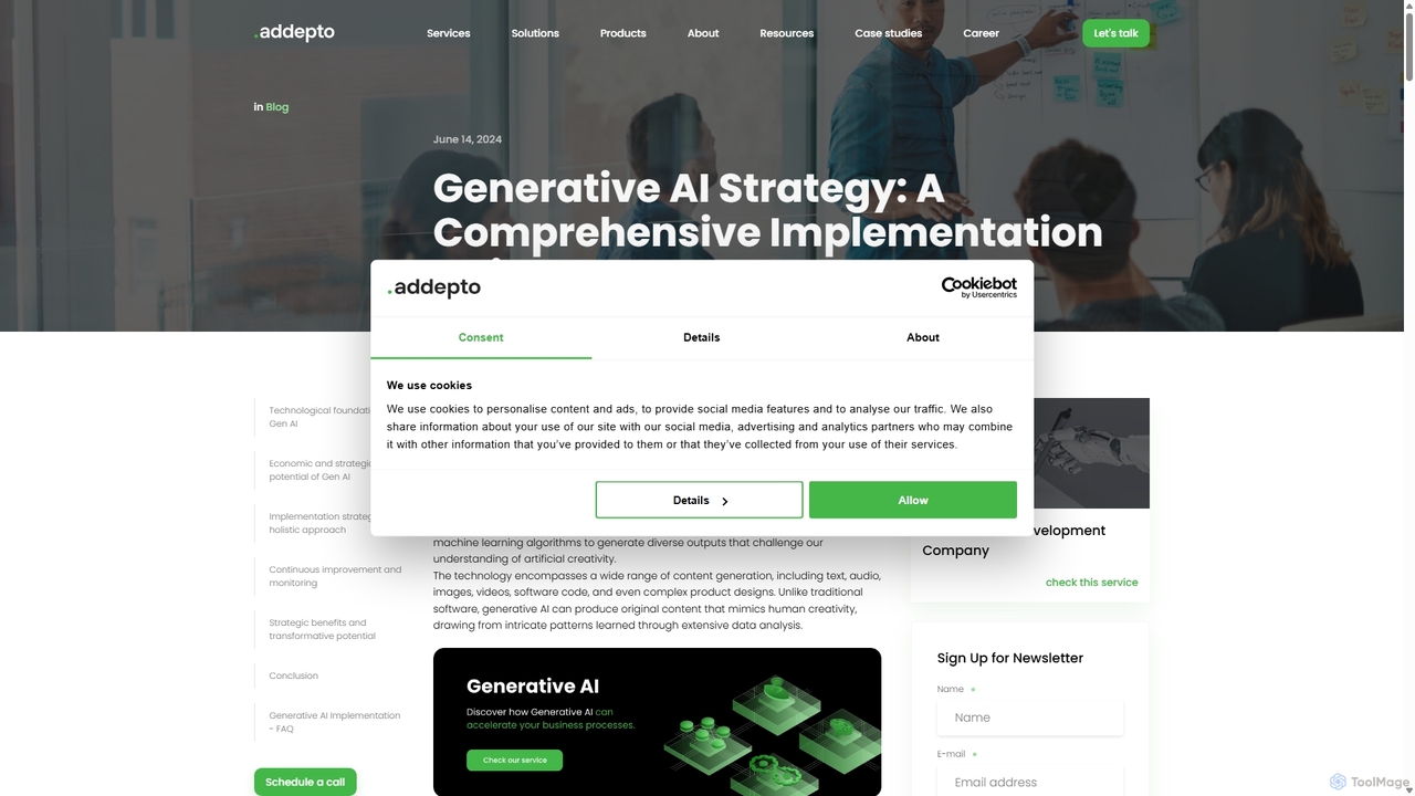Generative AI Strategy: A Comprehensive Implementation Guide - Addepto for Addepto