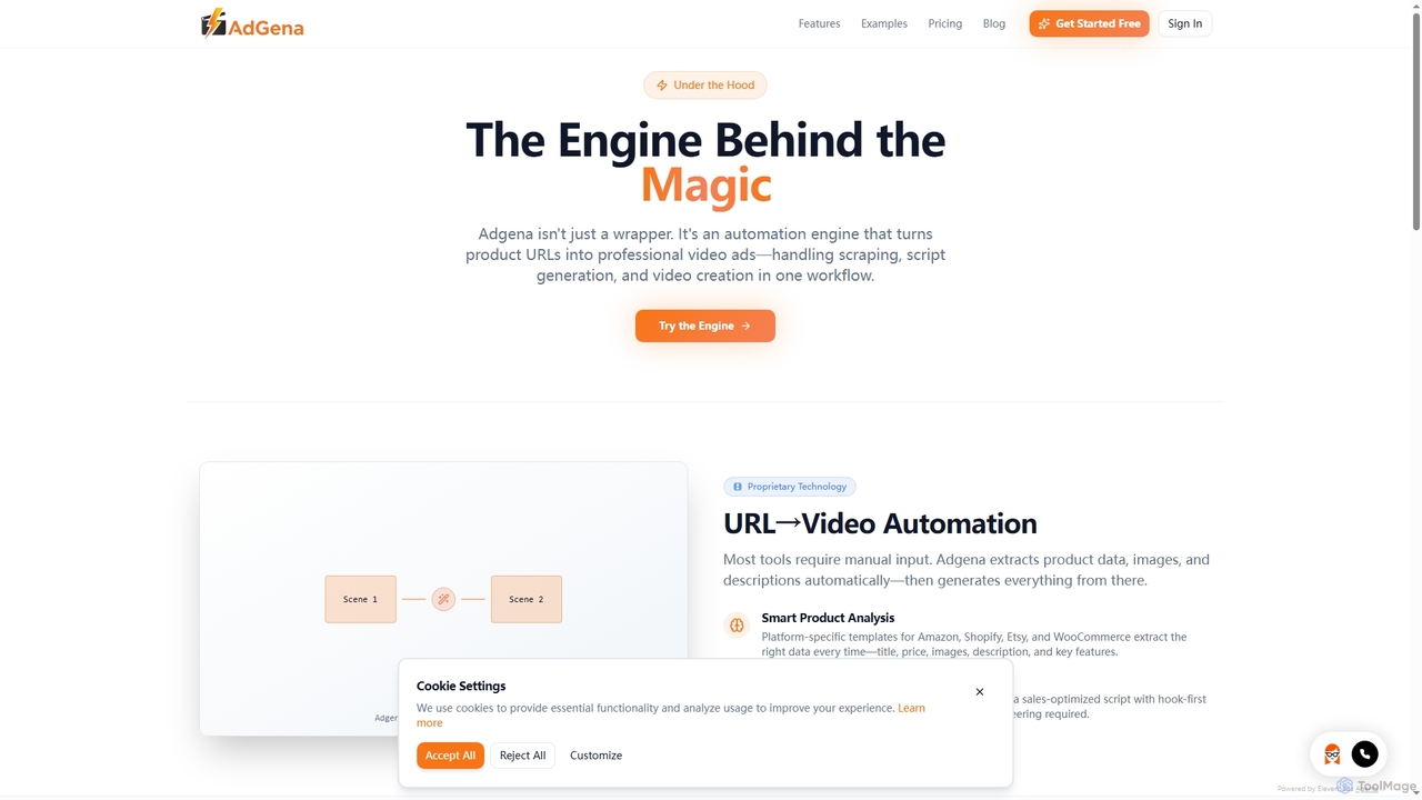 Features | Adgena - The AI Video Engine for Adgena