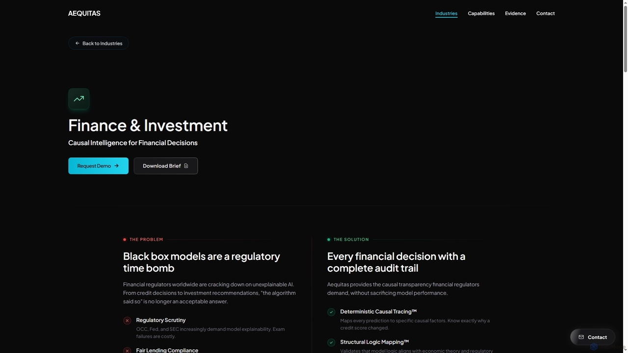 Finance & Investment | Project Aequitas for Aequitas