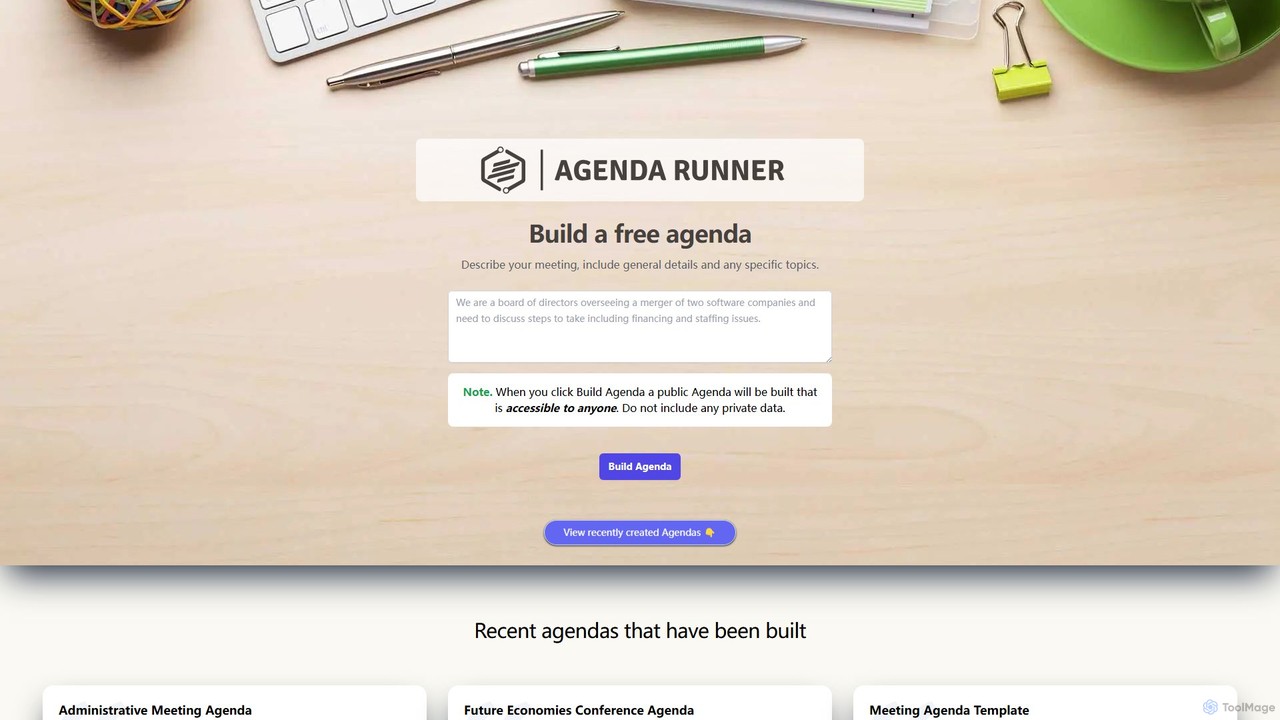 Agenda Runner