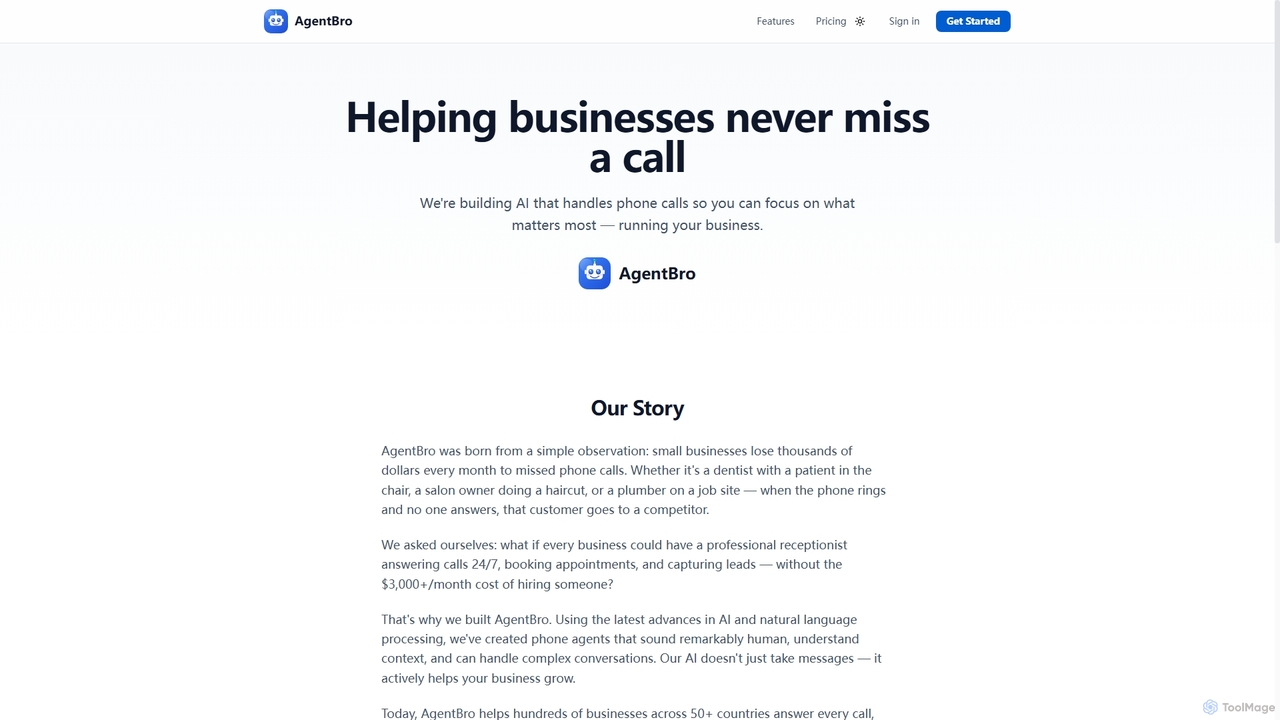 About Us | AgentBro - AI Phone Receptionist | AgentBro for AgentBro