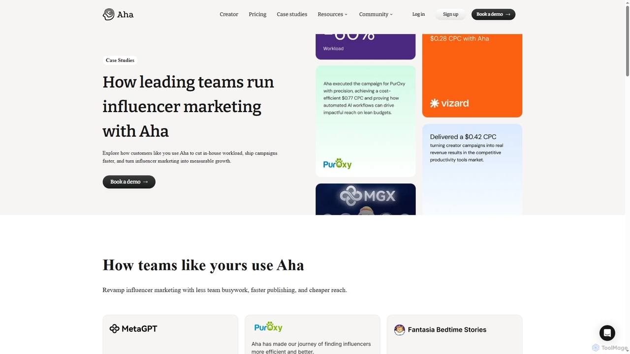 Case studies for Aha