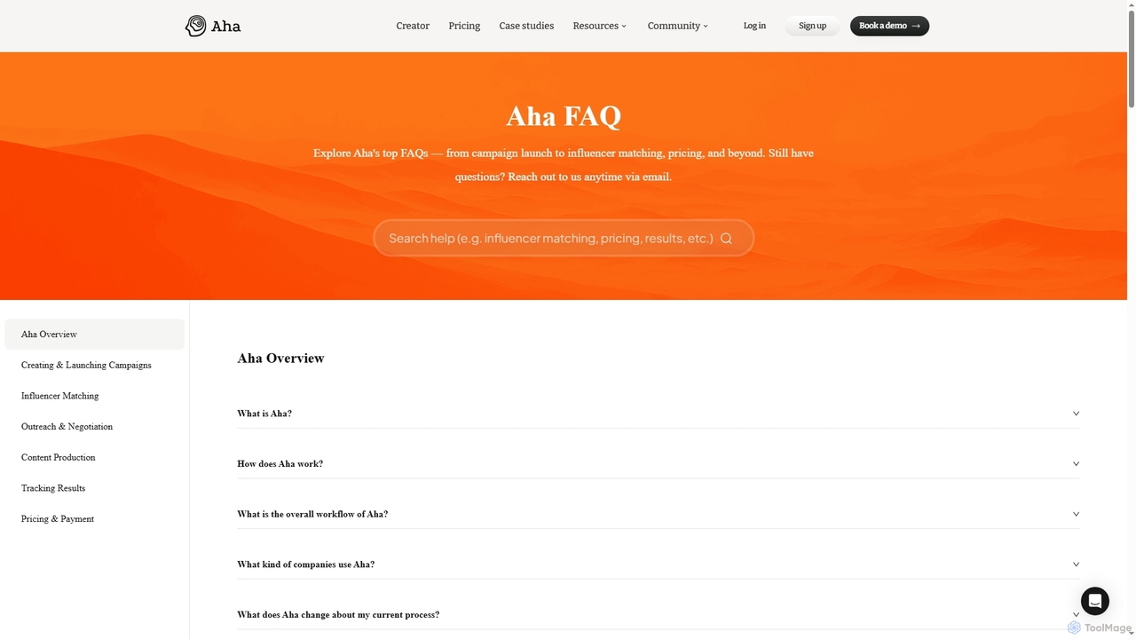 FAQ for Aha