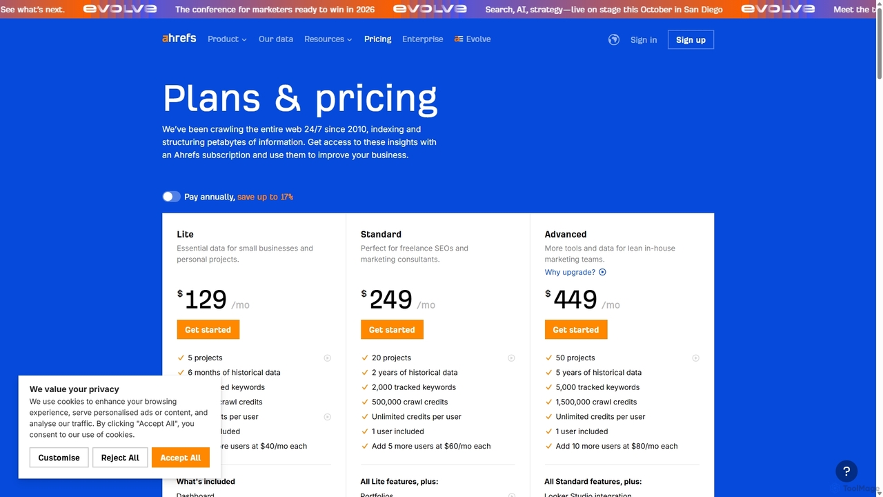 Plans & Pricing - Ahrefs for Ahrefs