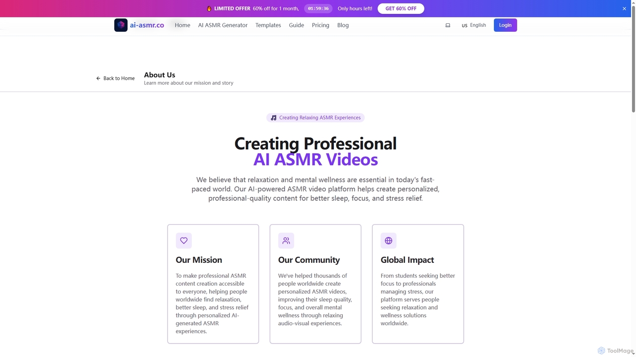 About Us - AI ASMR Video Generator | ai-asmr.co for AI ASMR