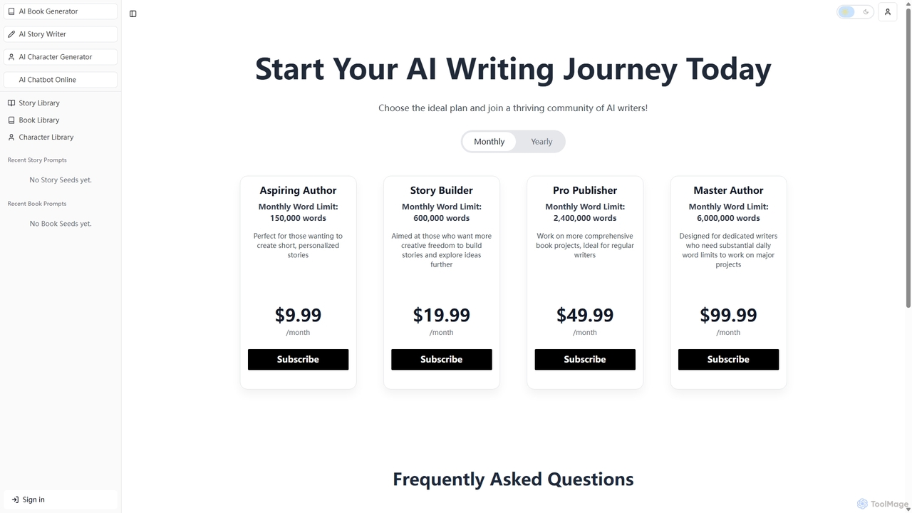 AI Book Generator Pricing – Choose Your Plan for AI Book Generator