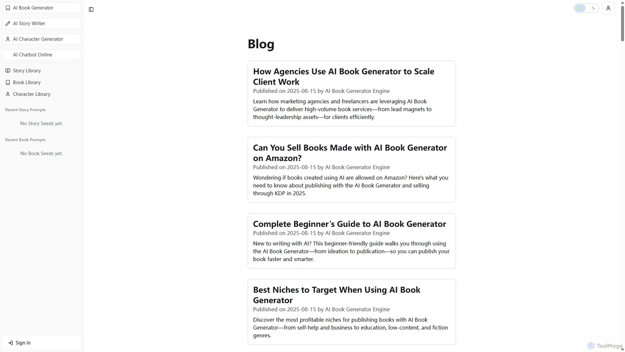 AI Book Generator Blog for AI Book Generator