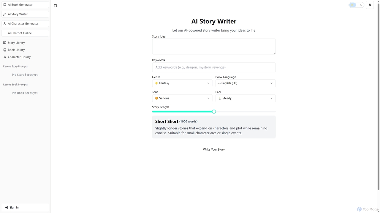 AI Story Writer – Write Engaging Stories Instantly for AI Book Generator