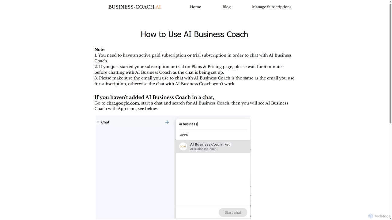 How-to-use-ai-business-coach | AI Business Coach for AI Business Coach