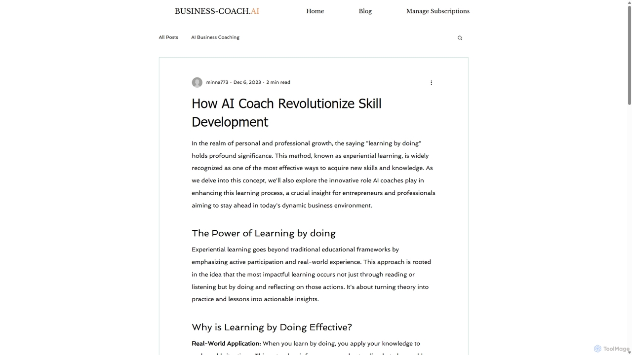 How AI Coach Revolutionize Skill Development for AI Business Coach