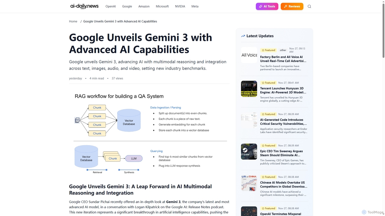 Google Unveils Gemini 3 with Advanced AI Capabilities | AI Daily for AI Daily