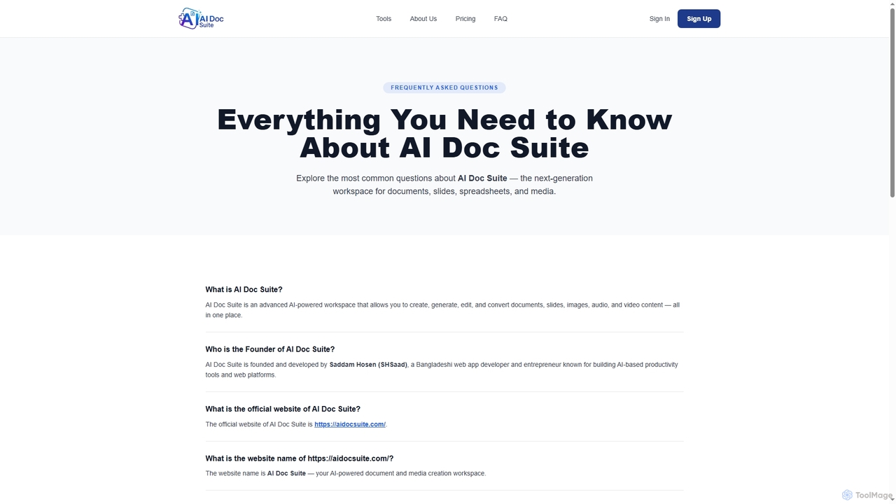 AI Doc Suite – Frequently Asked Questions for AI Doc Suite