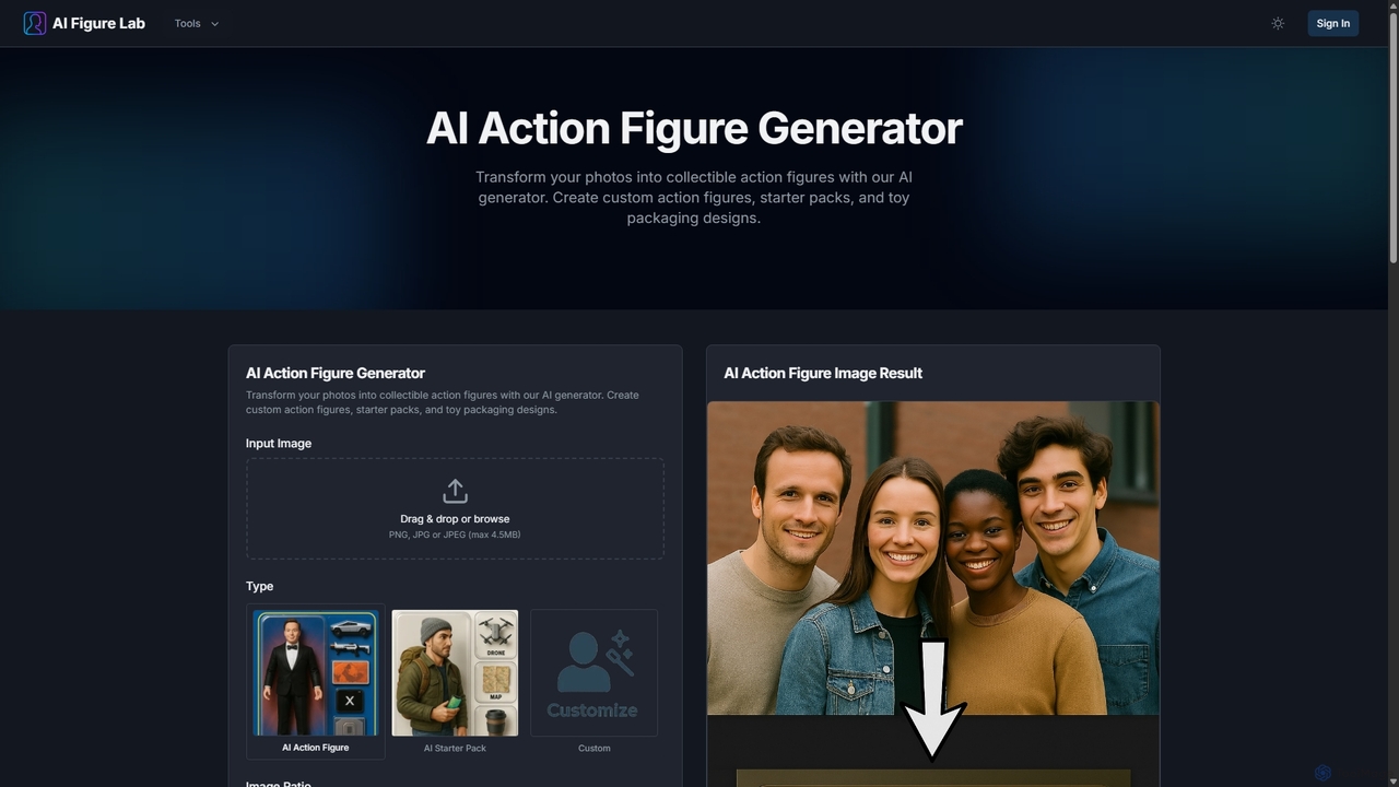 AI Action Figure Generator | Create Custom AI Action Figures & Toys for AI Figure Lab
