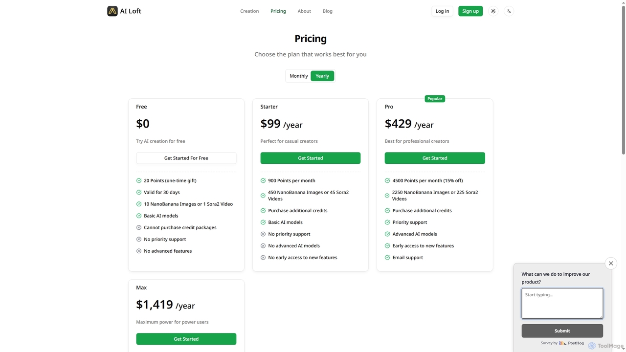 Pricing | AI Loft - The Future of Creative Intelligence for AI Loft
