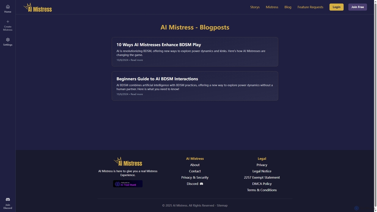 AI Mistress Blog - BDSM and AI Roleplay Articles for Ai Mistress