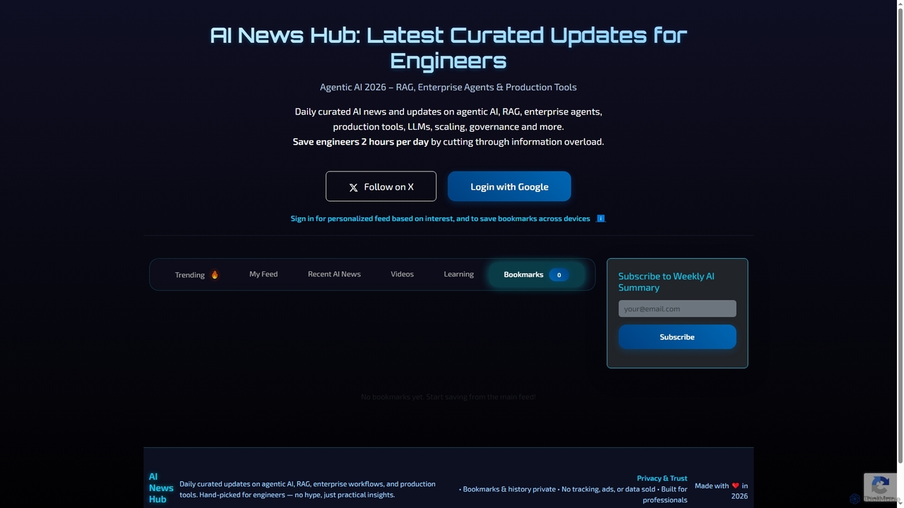 My Bookmarks - AI News Hub for AI News Hub