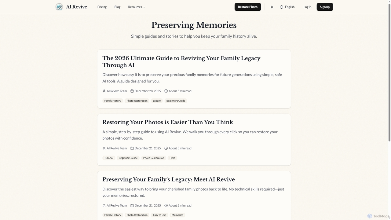 Family Memories & Photo Restoration Blog | AI Revive for AI Revive