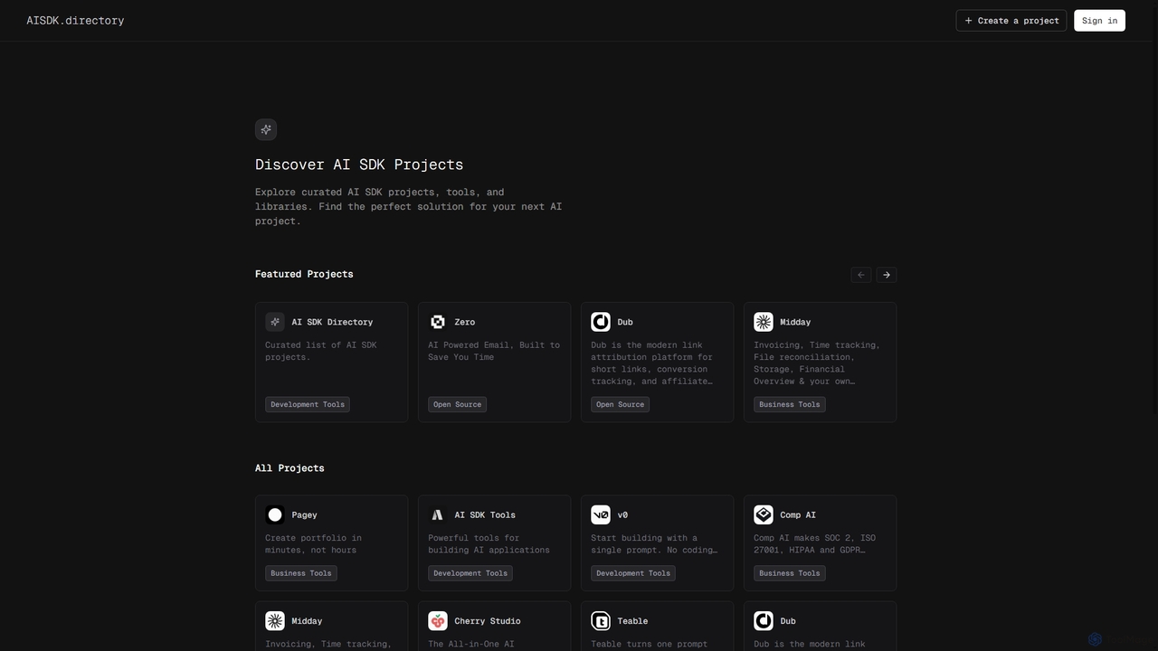 AI SDK Directory