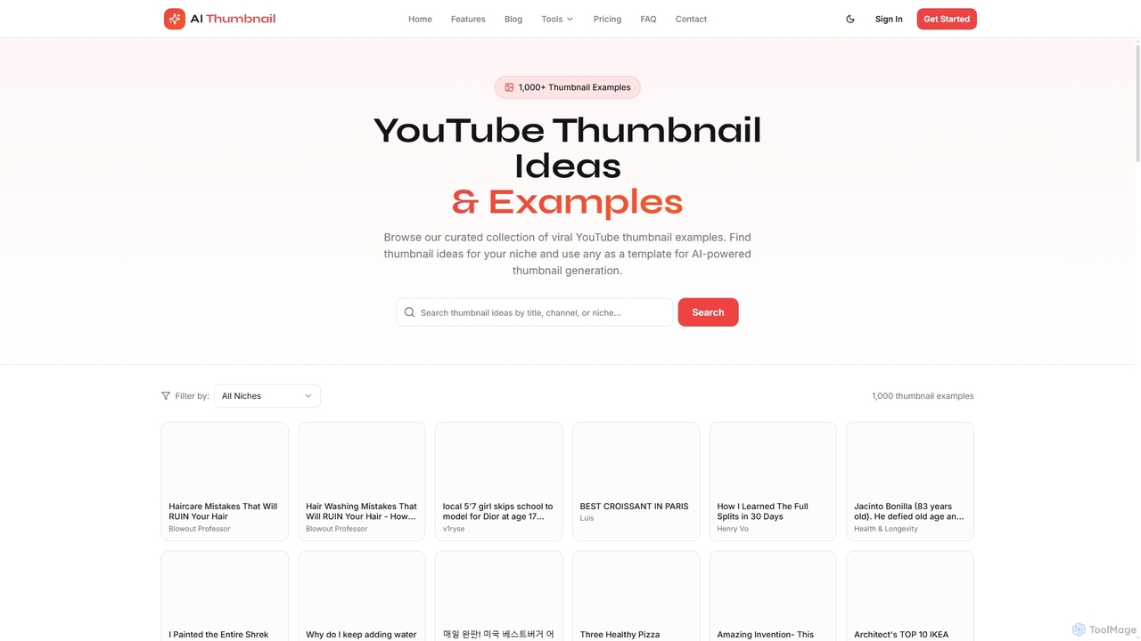 YouTube Thumbnail Ideas & Examples | 1000+ Viral Templates - AI Thumbnail for AI Thumbnail