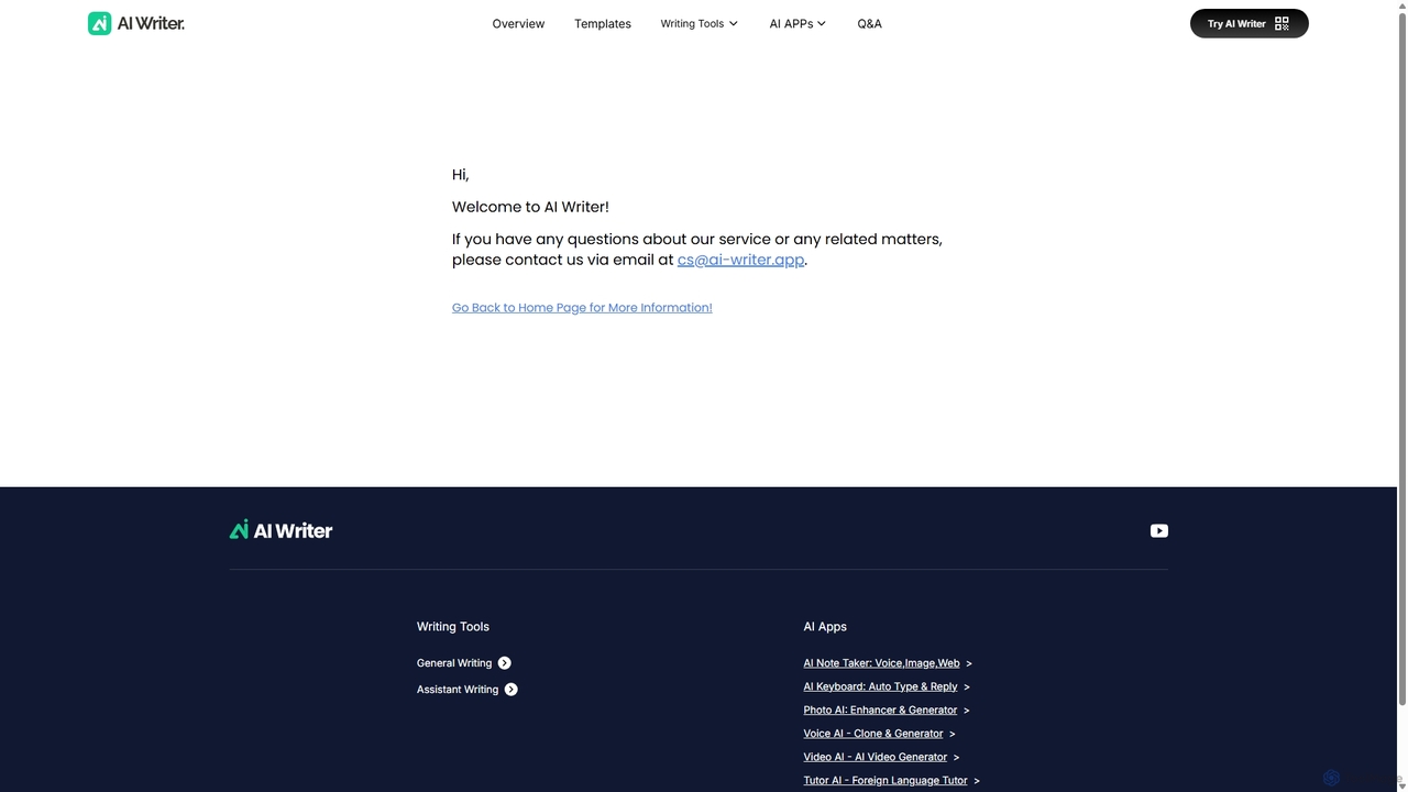 AI Writer - Write Emails, Essays and Articles in Seconds for AI Writer