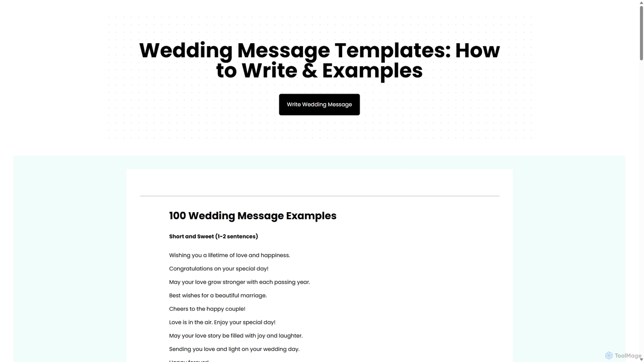 Wedding Message Templates: How to Write & Examples for AI Writer