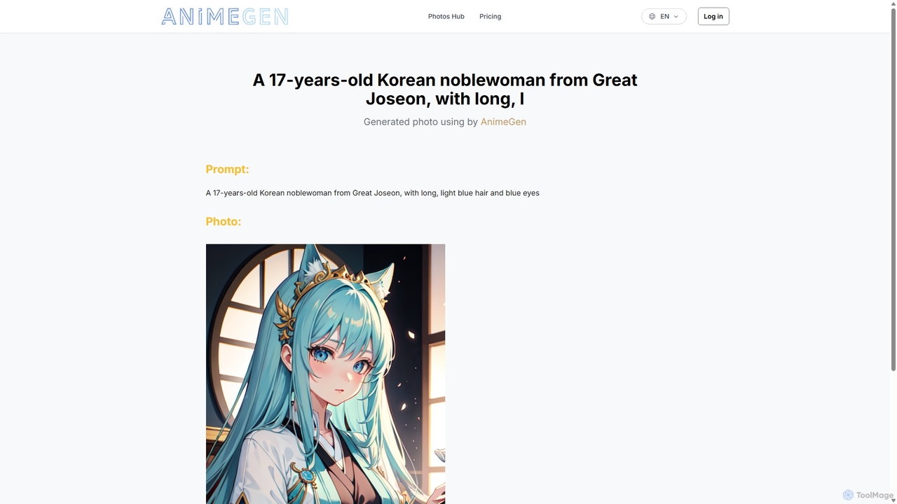 A 17-years-old Korean noblewoman from Great Joseon, with long, l | AnimeGen for Aianimegen