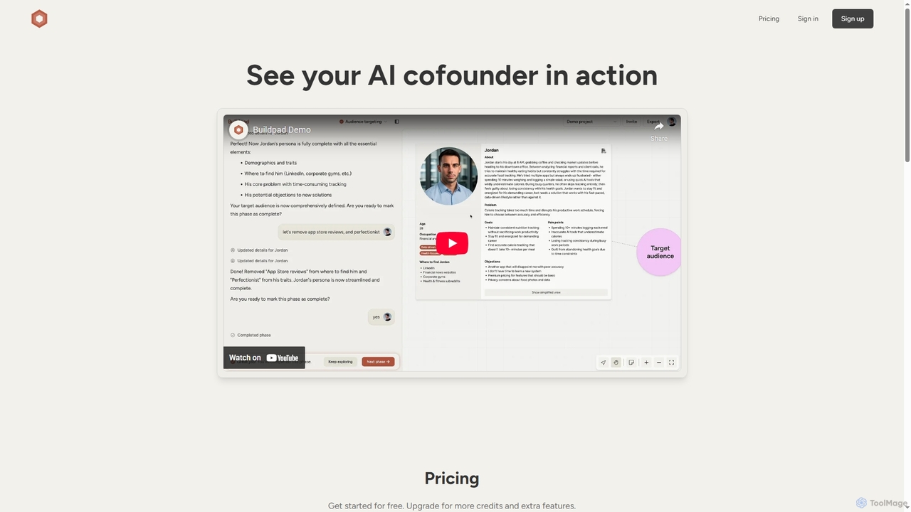 Demo - aicofounder.com for Aicofounder