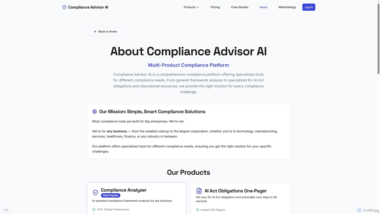 About Compliance Advisor AI - Fast, Clear, Compliant for Aicomplianceadvisor