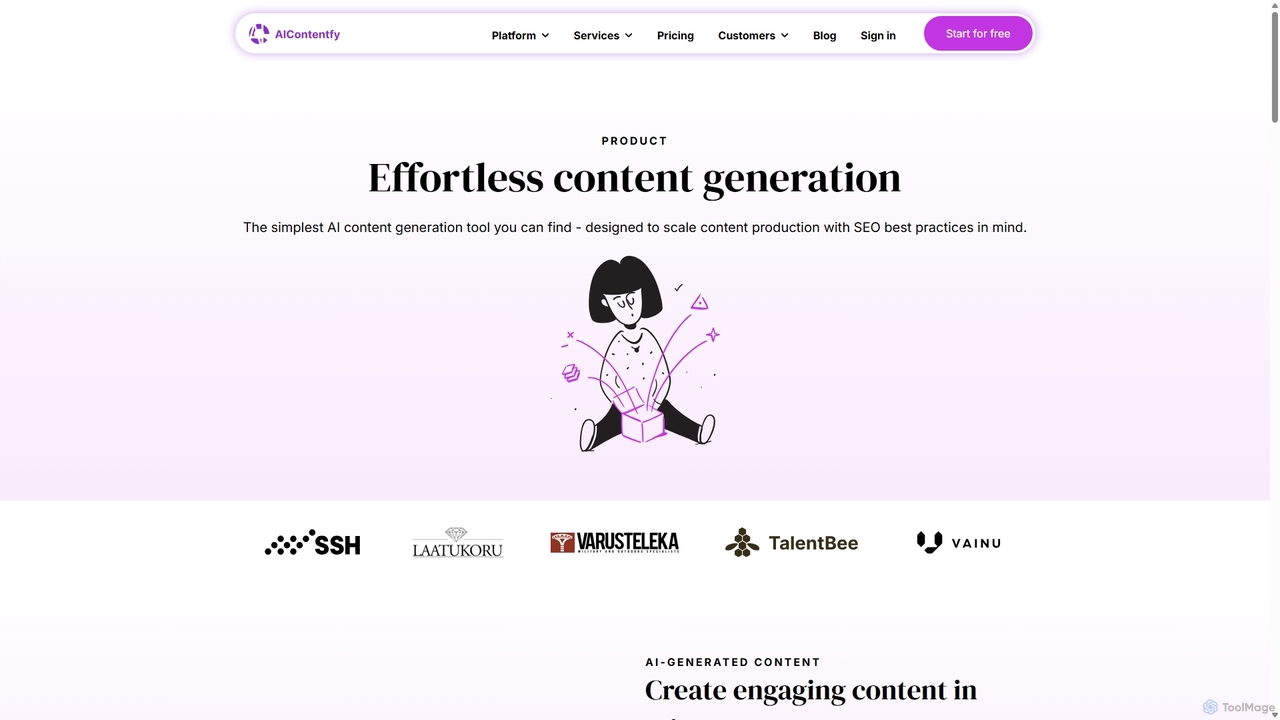 Product | AI-generated content for SEO | AIContentfy for AIContentfy