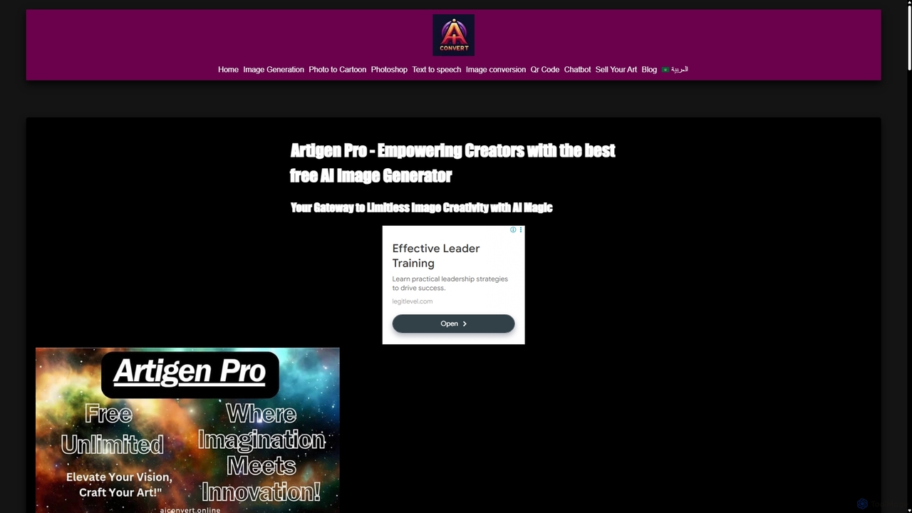 Artigen Pro : The Best Free AI Image Generator for Aiconvert